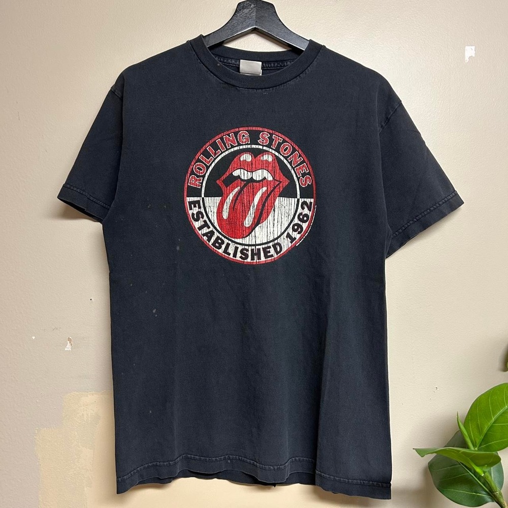 Vintage 2000s Rolling Stones Faded Black Graphic Band Shirt Mens XL Alstyle